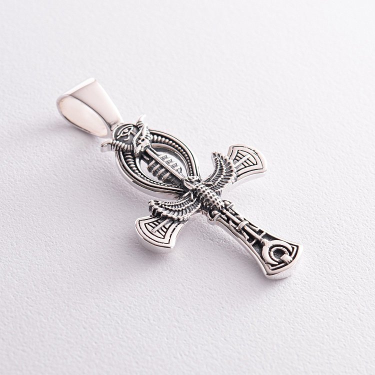 Срібний кулон "Єгипетський хрест Анкх. Жезл Озіріс - символ вічного життя" 133111 від ювелірного магазину Онікс - 5
