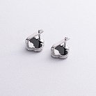 Серебряные серьги "Клевер" (оникс) 123370 от ювелирного магазина Оникс - 2