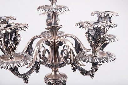 Серебряный подсвечник ручной работы сер00038 №3