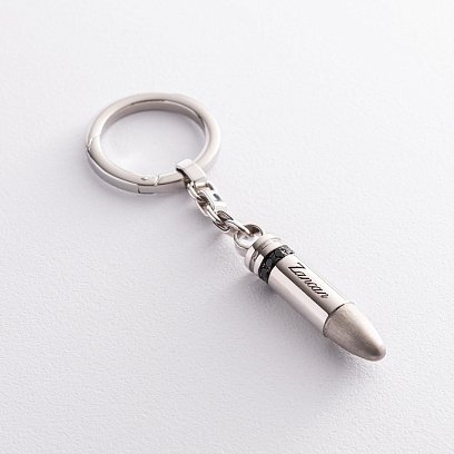 Мужской серебряный брелок "Пуля" Zancan EXP077