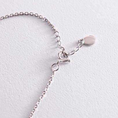 Браслет "Дівчинка" у білому золоті (можливе гравіювання) з2077б №4