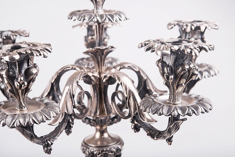 Серебряный подсвечник ручной работы сер00038 от ювелирного магазина Оникс - 2