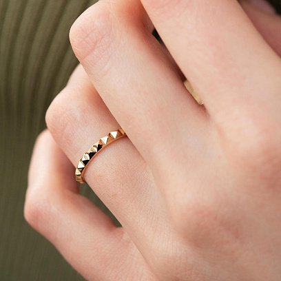 Каблучка "Mona" у жовтому золоті к07407 №9