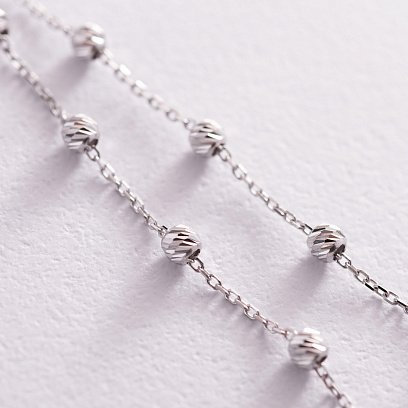 Кольє "Кульки" в білому золоті кол01971 №3