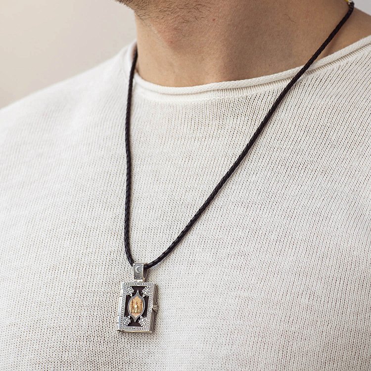 Срібний кулон "Коран" із ебеновим деревом 941 від ювелірного магазину Онікс - 1