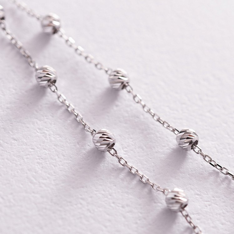 Кольє "Кульки" в білому золоті кол01971 від ювелірного магазину Онікс - 2