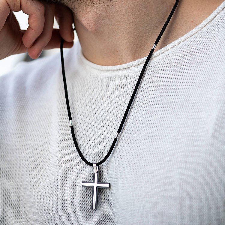 Крест из белого золота (циркон) 403-00007 от ювелирного магазина Оникс - 3