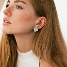 Срібні сережки "Конюшина" (перламутр) 123420 от ювелирного магазина Оникс - 4