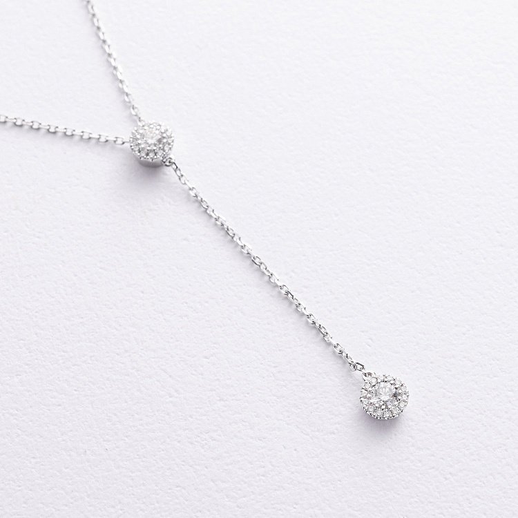 Золоте кольє - краватка з діамантами колб0149mi від ювелірного магазину Онікс - 2