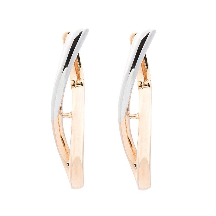 Золоті сережки без каменів с05409 від ювелірного магазину Онікс