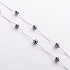 Серебряное колье с жемчугом 181376 от ювелирного магазина Оникс - 1