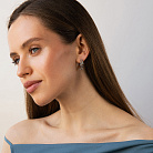 Сережки - кільця "Фантазія" у білому золоті с09588 от ювелирного магазина Оникс - 1