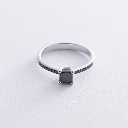 Заручальна каблучка з діамантами (біле золото) 236381122 №3