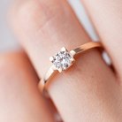 Золотое помолвочное кольцо с фианитом к07022 от ювелирного магазина Оникс - 2