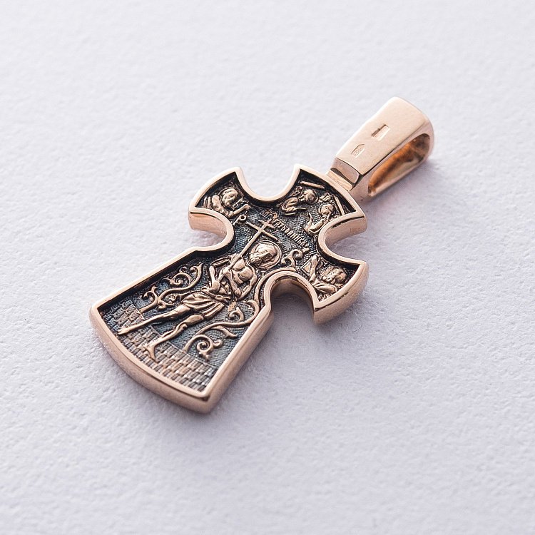 Православный крест "Распятие. Благоразумный разбойник" п01652 от ювелирного магазина Оникс - 4