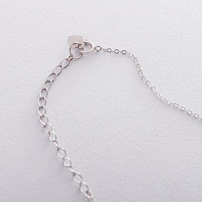 Серебряное колье Разноцветное 18895 №6