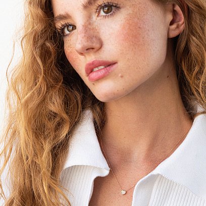 Кольє "Серце" з фіанітами (червоне золото) кол02295 №4