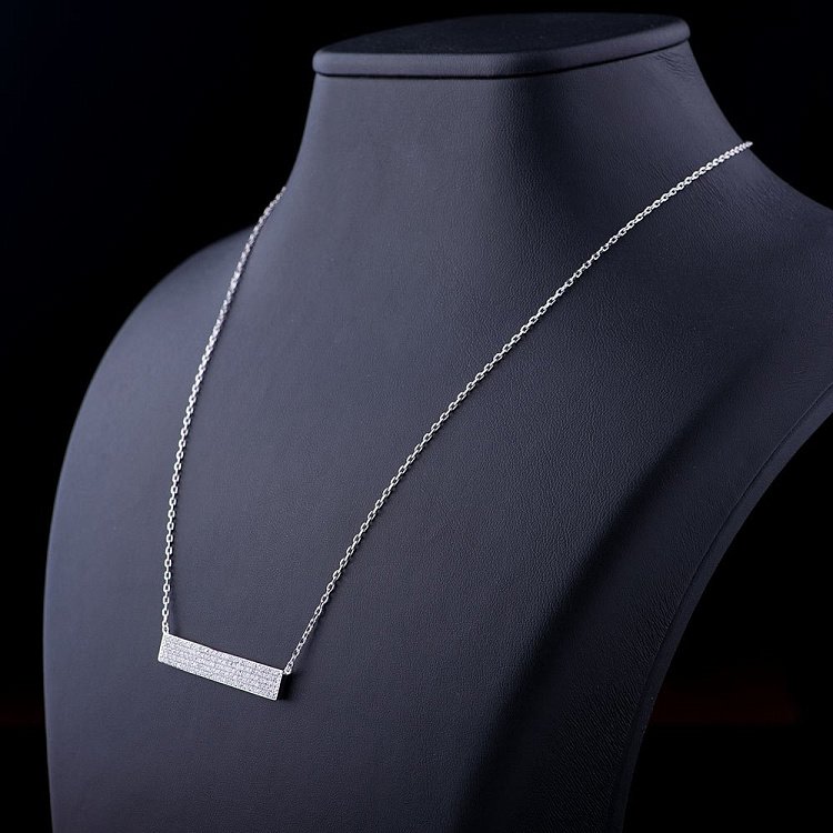 Срібне кольє (фіаніти) 18486 від ювелірного магазину Онікс - 4