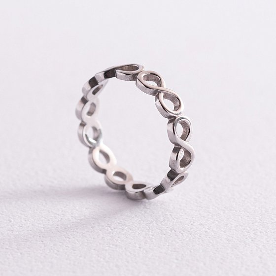 Серебряное кольцо "Бесконечность" 3946 №3