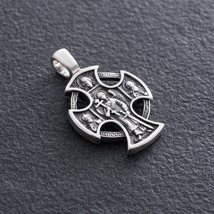 Срібний православний хрест (чорніння) 13091 від ювелірного магазину Онікс - 1