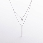 Подвійне золоте кольє "Хлоя" з фіанітом кол02052 от ювелирного магазина Оникс