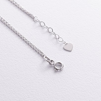 Браслет "Нескінченність" в білому золоті (фіаніт) б04856 №4