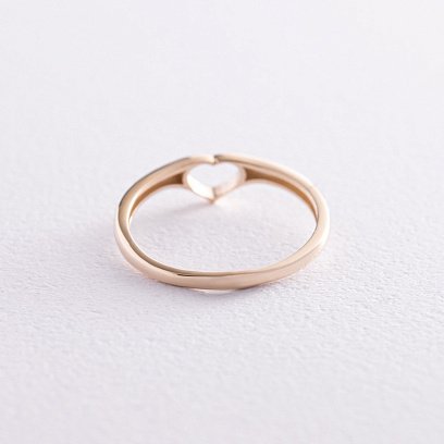 Каблучка "Сердечко" в жовтому золоті к07228 №3