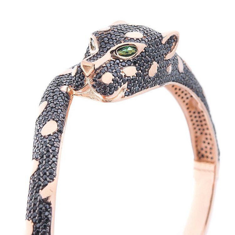 Золотий браслет з фіанітами б03808 від ювелірного магазину Онікс - 2