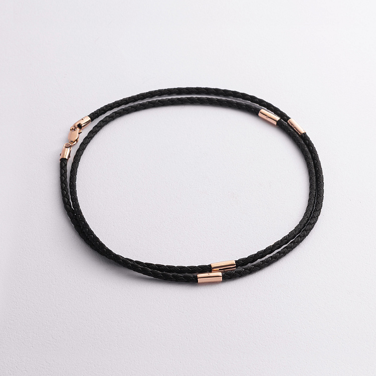 Ювелирный шнурок с золотой застежкой 7603500 от ювелирного магазина Оникс - 2