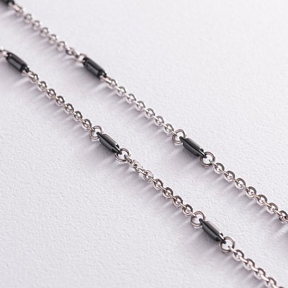 Чоловіче кольє "Хрест" зі срібла і чорної кераміки ZANCAN EXC367-N №5