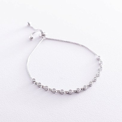 Серебряный браслет с фианитами 141495