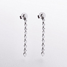 Серьги - пусеты в белом золоте (бриллианты) сб0699nl от ювелирного магазина Оникс