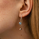 Золоті сережки "Натхнення" з фіанітами с06709 от ювелирного магазина Оникс - 3