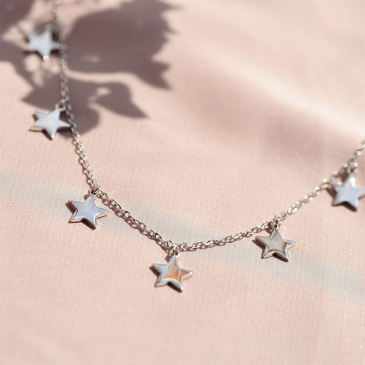 Срібне кольє "Зірочки" 18948 від ювелірного магазину Онікс - 4