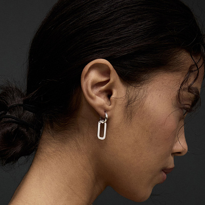 Серьги "Roxana" в белом золоте с09204 №4