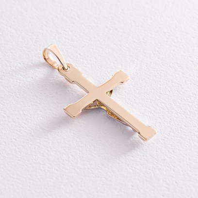 Золотой крестик с распятием п03671 №3