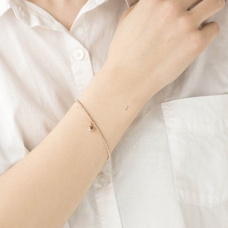 Золотий браслет "Зірочка" б03949 від ювелірного магазину Онікс - 4