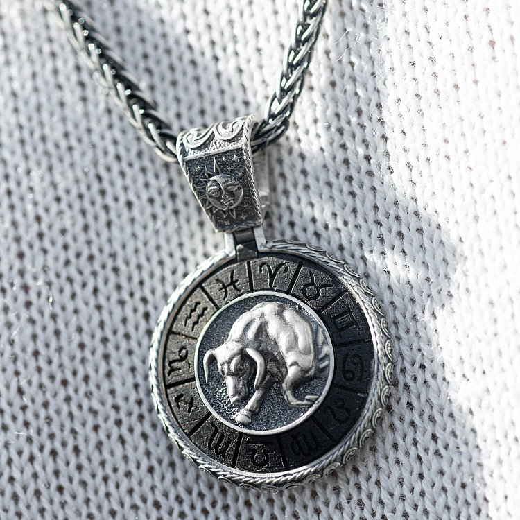 Срібний кулон "Знак зодіаку Тілець" з ебеном 1041телець - 3 Срібний кулон "Знак зодіаку Тілець" з ебеном 1041телець від ювелірного магазину Онікс - 3