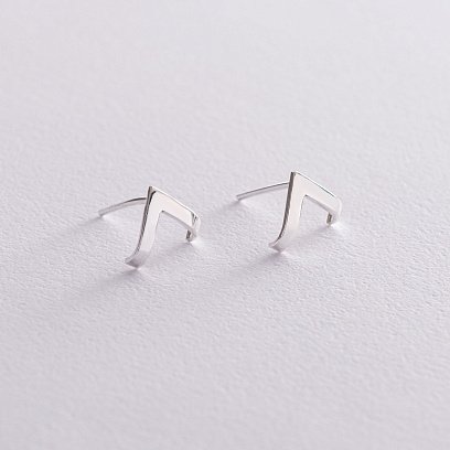 Срібні сережки - пусети "Акцент" 122914 №2