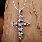 Срібний хрест (фіаніти) 131047 от ювелирного магазина Оникс - 1