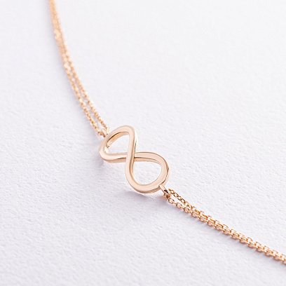 Золотий браслет "Нескінченність" б02923 №3