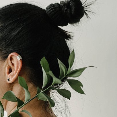 Серебряная серьга-каффа 122703 №8