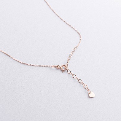 Кольє "Серце" з фіанітом (червоне золото) кол02564 №5