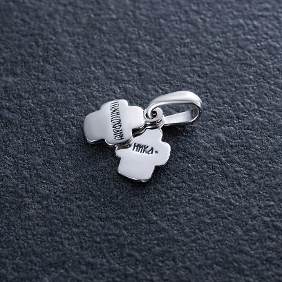 Серебряная ладанка с Божьей Матерью (чернение) 132884 №3