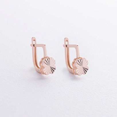 Золоті дитячі сережки "Конюшина" с09246