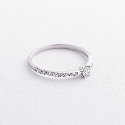 Заручальна золота каблучка з діамантами 101-10116/2(3.0)б №4