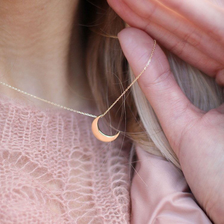 Золотое колье "Луна" кол01535 от ювелирного магазина Оникс - 10