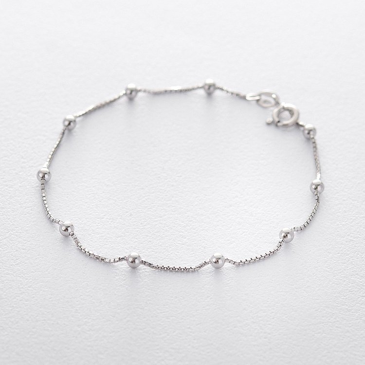 Серебряный браслет "Шарики" 141313 от ювелирного магазина Оникс
