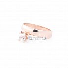 Золотое помолвочное кольцо с фианитами к03367 от ювелирного магазина Оникс