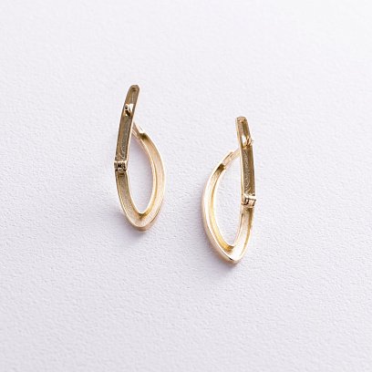 Сережки "Айріс" у жовтому золоті с08501 №6